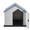 Large Waterproof Plastic Pet Dog Kennel House Garden Home Indoor Outdoor Shelter