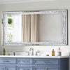 LUVODI Extral Large Crushed Diamond Mirror XL Rectangle Wall Mirror for Entryway