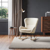 Luxury Teddy Fabric Upholstered Armchair Swing Chair Lazy Relaxing Rocking Chair