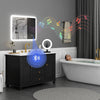 Bluetooth Bathroom Mirror with Touch Control, LED Lights, Wall Mounted