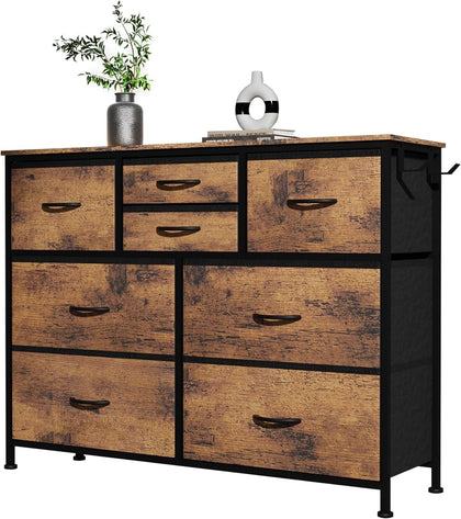 8 Chest of Drawers Bedroom Storage Drawers with Wooden Handles Wooden Top