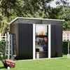 Metal Sheds Galvanised Steel Shed Pent Roof Window Storage Tools Container