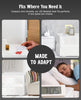 LED Bedside Table RGB High Gloss Nightstand 2 Drawers Side Table Storage Cabinet