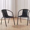 Garden Patio Square Table and 2/4 Stacking Chairs Outdoor Bistro Furniture Set