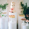 5PCS Metal Plinth Cylinder Dessert Pedestal Wedding Cake Flower Display Stand