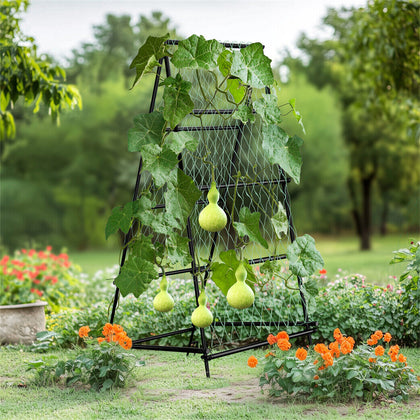 176cm Outdoor Vertical Plant Stand A-Frame Garden Trellis for Cucumber