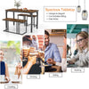 Kitchen Space-Saving Dinette 4-Piece Dining Table Set-Coffee