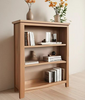 Oakcroft Small Oak Bookcase, Bookcase, Small Low Bookcase, Comes Fully Built