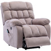 Electric Power Lift Riser Recliner Chair Fabric Heat & Massage Armchair Beige
