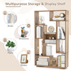 120cm Tall Bookshelf Modern Geometric Bookcase Book Storage Organizer Shelf