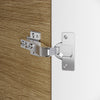 High Gloss Corner Wardrobe White&Oak Bedroom Furniture with Hanging Rail Shelves