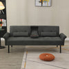 Panana Fabric Sofa Bed Sofabed with Drink Holders Recliner Free Bolster Cushions