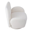 Rotating Round Swivel Cuddle Armchair Teddy Boucle Accent Tub Chair Padded Seat