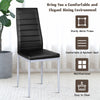 Set of 4 Dining Chairs Padded Seat High Back Armless Accent Dining Side Chairs