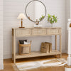 Console Table 3 Drawer Wooden Shelf Hallway Storage Side Desk Furniture Entraway