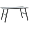 Garden Coffee Table Outdoor Dining Black Powder-coated Steel