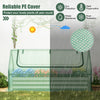 Metal Raised Planter Box Kit Outdoor Planter Bed with Protective Cover-Green