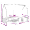 ' House Bed Frame 90x190 Solid Wood Pine T7Z0