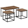 Nesting Coffee Tables Table End 3 pcs Solid Wood Teak vidaXL