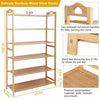 6 Tier Wooden Shoe Rack Tall Storage Shelf Cabinet Footwear Stand Organiser Home
