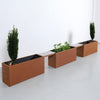 Large 80cm Metal Trough Planter Garden Corten Steel Plant Flower Pot Outdoor Tub