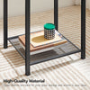 Set of 2 Side Tables End Table Nightstands Tempered Glass Bedside Tables Black