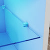 180cm White LED High Gloss TV Stand Cabinet Unit Stroage Glass Shelves Sideboard