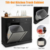 Kitchen Trash Cabinet Tilt Out Trash Bin Cabinet Freestanding Recycling Cabinet
