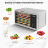 Large Dehydrator Machine Stainless Steel Home Use Food Fruit Dryer w/Mesh Trays
