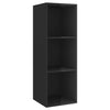 SVV 3 Piece TV Cabinet Set High Gloss Black Engineered Wood