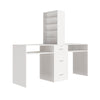 Double Manicure Table Makeup Storage Station Desk Workstation for NailArt Beauty