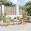 Garden Chairs Outdoor Chair 2 pcs Beige Poly Rattan and Acacia Wood
