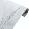 5M Gloss White Marble Vinyl Wrap Sticky Back Kitchen Self Adhesive Sticker Cover