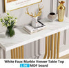 Tribesigns 100 Cm Console Table, Modern Faux Marble Entryway Foyer Table, Narrow