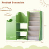 Bookshelf Storage Shelf For Children's Reading Room Open Storage Modern Green