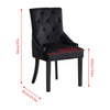 1/2/4/6 Dining Chairs Armchair High Back Linen/Velvet Upholstered Wood Legs Home