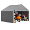 Storage Tent 10X10FT Garden Waterproof Anti-UV Bike Shed Steel Frame Zipper Door