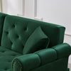 MODERN FABRIC SOFA BED LOVESEAT CLICK CLACK SOFA SETTEE RECLINER COUCH, GREEN