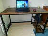 Industrial Computer Desk Rustic Metal Furniture Vintage Compact Office Study Leg
