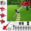 24V Cordless Strimmer Garden Grass Weed Electric Trimmer Edger Tool 2*Batteries