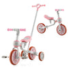 4-in-1 Kids Tricycle Adjustable Toddler Balance Bike w/ Removable Pedals Pink