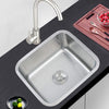 Small Single Bowl Square Stainless Steel Kitchen Sink Undermount Basin Waste Kit