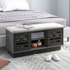 Shoe Bench Shoe Shelf Shoe Storage Cabinet Organizer w/ Adjustable Shelves Grey
