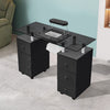 Manicure Table Makeup Dressing Station Nail Desk Workstation Storage Portable