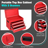 Heavy Duty Roller Tool Cabinet Storage Chest Box Garage Workshop 4 Drawers Red