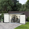 Large Outdoor Garden Bicycle Shed Bike Tool Storage Garage 2 Door & 4 Bike Lanes