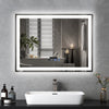 Rectangle LED Demister Bathroom Mirror 3 Color Lights Illuminate Touch Sensor
