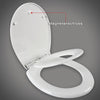 2-in-1 Family Toilet Seat Kid Adult Soft Close Seat Quick Release Hinges White