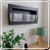 Bio Ethanol Fireplace 900x400 - Wall-Mounted - Black Matt - With Glass - Set