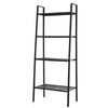 4-Tier Bookcase Book Shelf Storage Ladder Stand Shelf Display Wall Shelving Unit
